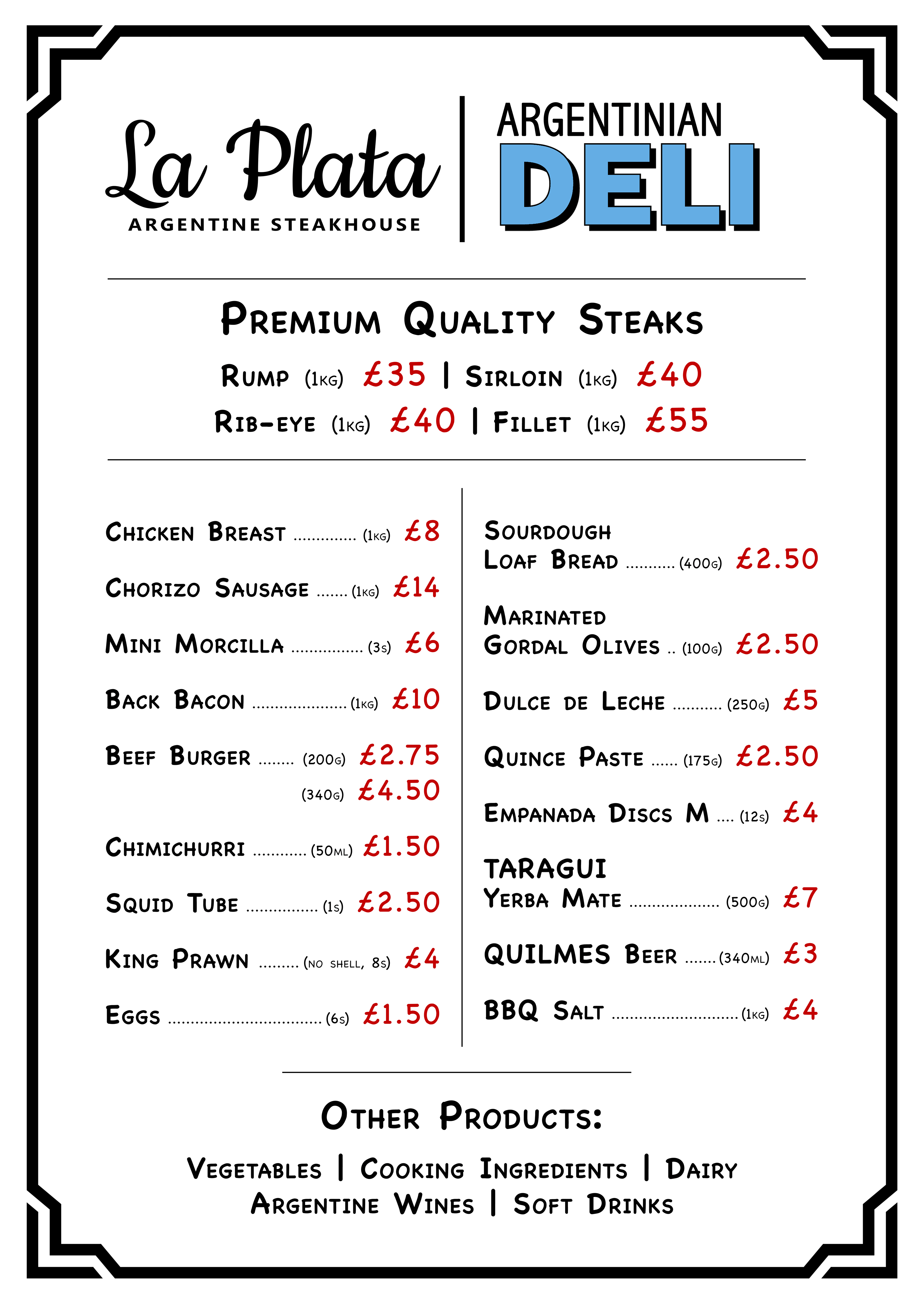 Argentine DELI La Plata Steakhouse